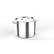 MGsteel Котел 40 л. нерж. d=40 см. h=32,5 см. тройное дно с крышк. (индукция) MGsteel /1/