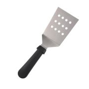 MGsteel Лопатка 28 см. изогнутая раб.часть 11,5*9 см. нерж. широкая перф. с пласт. ручкой черная MGsteel /1/96/