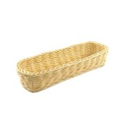 MGprof Лоток для столовых приборов (органайзер) 27*9*5,5 см. прямоуг.бежевая полиротанг MGprof/1/50/