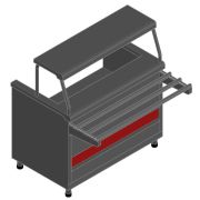 ПРИЛАВОК Д/2 БЛЮД АСТА ЭМК-70КМ ДВЕ ПОДОГР. ПОЛКИ 21000802500