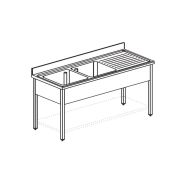 ВАННА МОЕЧНАЯ APACH CHEF LINE L2S156-54RWSH