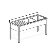 ВАННА МОЕЧНАЯ APACH CHEF LINE L2S167-55LWSH