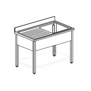 ВАННА МОЕЧНАЯ APACH CHEF LINE LS137-55LW