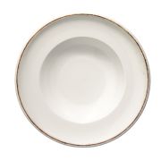 Bonna (Турция) Тарелка d=270 мм. глубокая 450 мл. h=56 мм. Ретро коричневый край, форма Гурмэ Bonna/1/6/408/