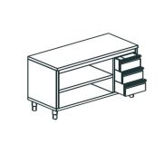 СТОЛ ПРОИЗВОДСТВЕННЫЙ ЗАКРЫТЫЙ С 3-Х СТОРОН APACH CHEF LINE LWC720SH2DR