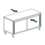 СТОЛ ПРОИЗВОДСТВЕННЫЙ ЗАКРЫТЫЙ СКВОЗНОЙ APACH CHEF LINE LWC614SH2SDPT