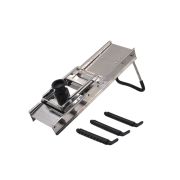 MGsteel Мандолина (овощерезка) 40*12 см. с 3-мя насадками и толкателем, нерж и пластик MGsteel /1/6/