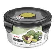 Пластик (Россия) Контейнер для продуктов круглый   0,6 л. d=12,5 см. h=6,5 см.герметич.с клапаном «Бриллиант»/1/12/