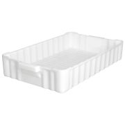 Ящики (Россия) Ящик 788*470*138 мм. для рыбы прямой сплошной, -30°C /+60°C, белый (213) /1/40/ АКЦИЯ