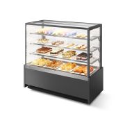 ВИТРИНА КОНДИТЕРСКАЯ VETE KUB 130 СЕРЫЙ МАТОВЫЙ/ШЛИФОВАННАЯ НЕРЖАВЕЙКА