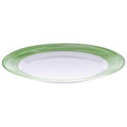 ARC (Франция) Тарелка d=254 мм. зеленый край Браш (P3948) /1/6/24/
