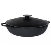 Чугун (Россия) Сковорода d=30 см. h=6 см. 3,8 л. чугун с крышкой с 2 ручками /1/2/