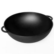 Чугун (Россия) Сковорода Wok d=28 см. h=9,9 см. 5 л. чугун с 2 ручками /1/2/