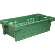 Ящики (Россия) Ящик 800*400*225 мм. для рыбы конусный перфорир, зеленый /1/90/