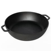 Чугун (Россия) Сковорода d=26 см. h=6,6 см. 3 л. чугун глубокая с 2 ручками /1/4/