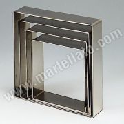 Форма кондитерская "Квадрат" 12 см h 4 см, нержав. сталь 5H4X12