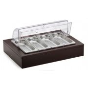 Поднос для столовых приборов с крышкой Roll-Top на дерев. основании венге 51133900