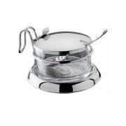 Чаша для сыра/сахара d11,6см h6,8см, с ложкой, стекло/нерж.сталь 50943400