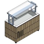 СТОЛ ШВЕД.ОХЛАЖД.ОСТРОВ. ENOFRIGO DOGE ISOLA SVT FISSA ЦВЕТ БАЗЫ СВ. ДУБ, СКВОЗНОЙ ОТСЕК